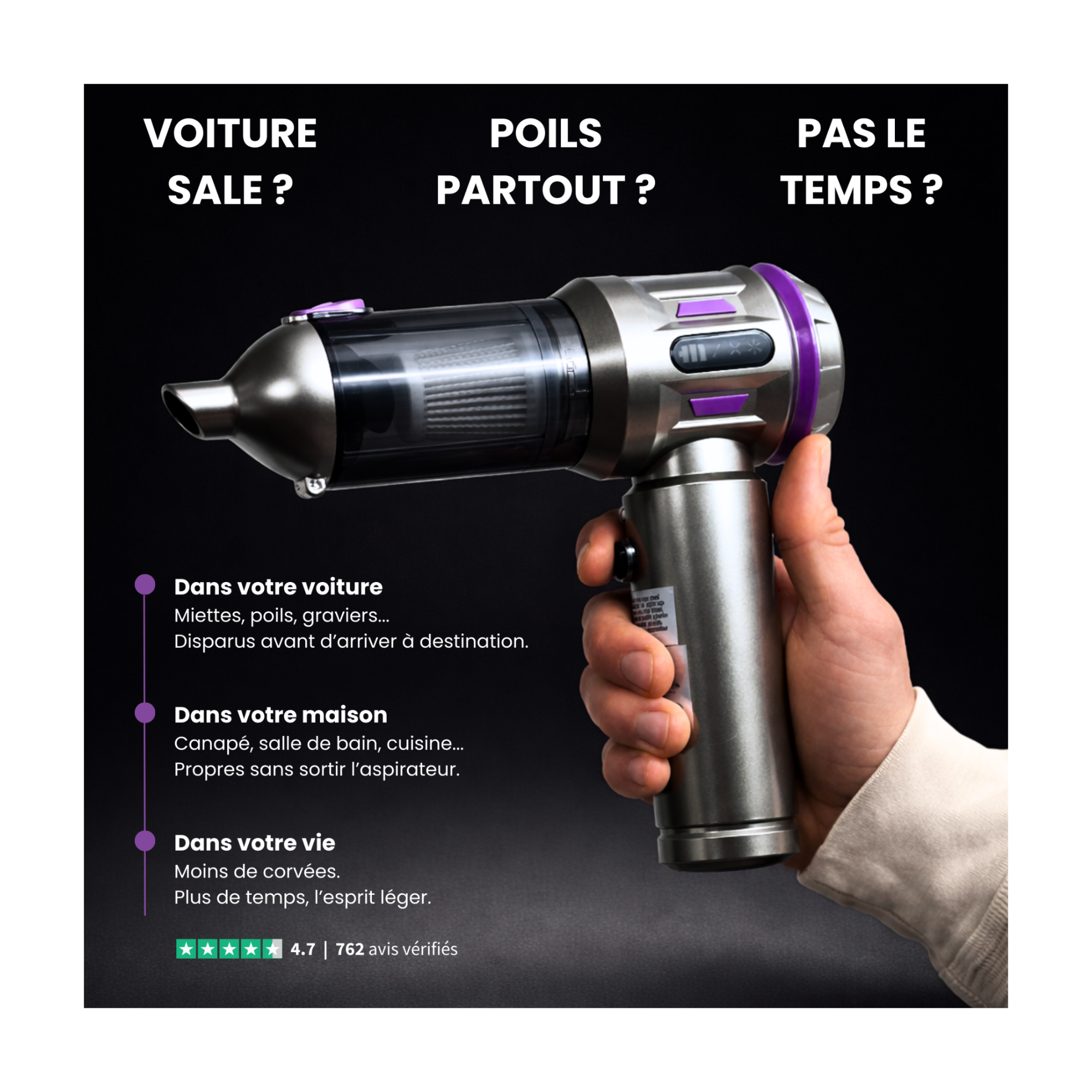 Aspirateur portable pratique pas cher